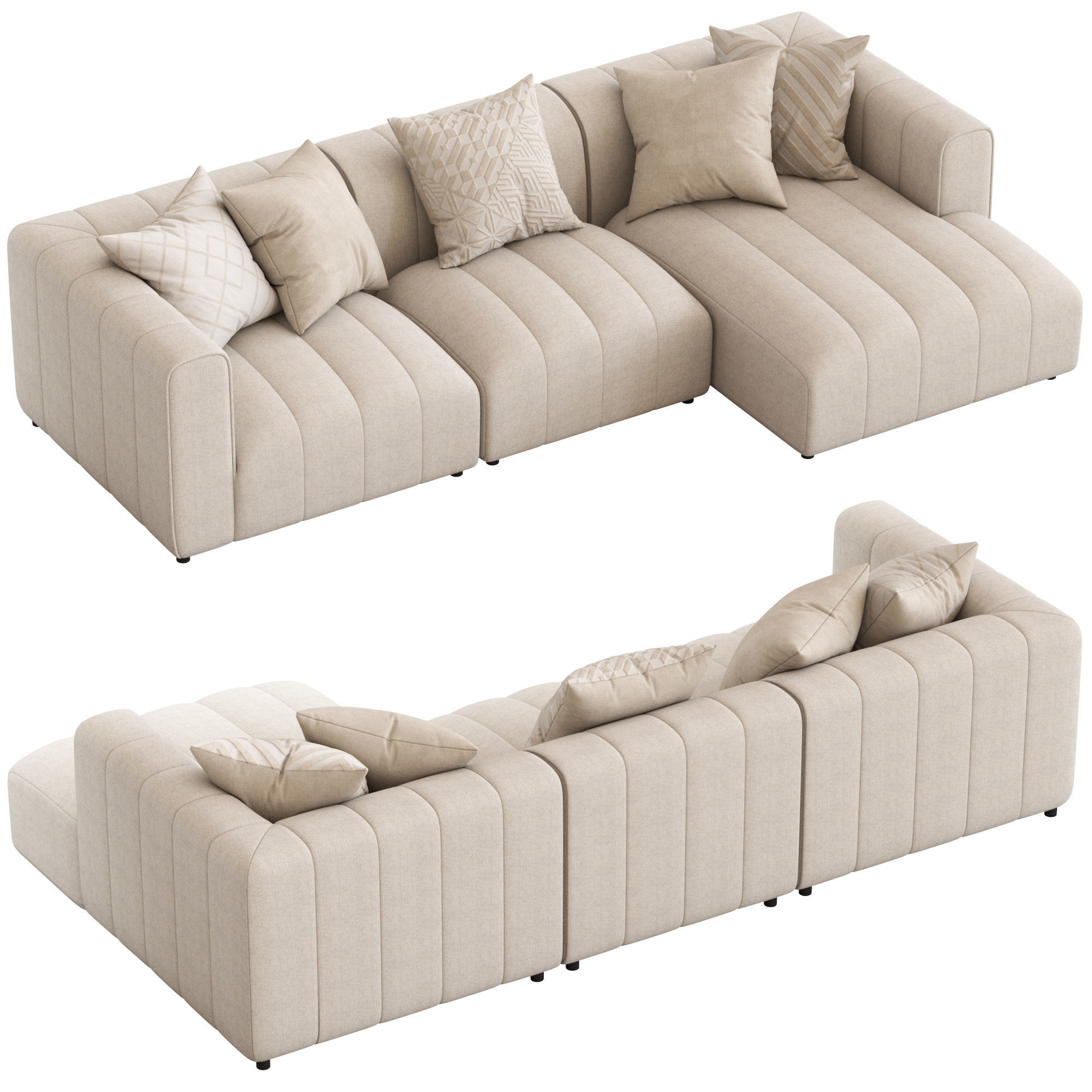 Coco Republic Oregon Modular Sofa1 3D model_4