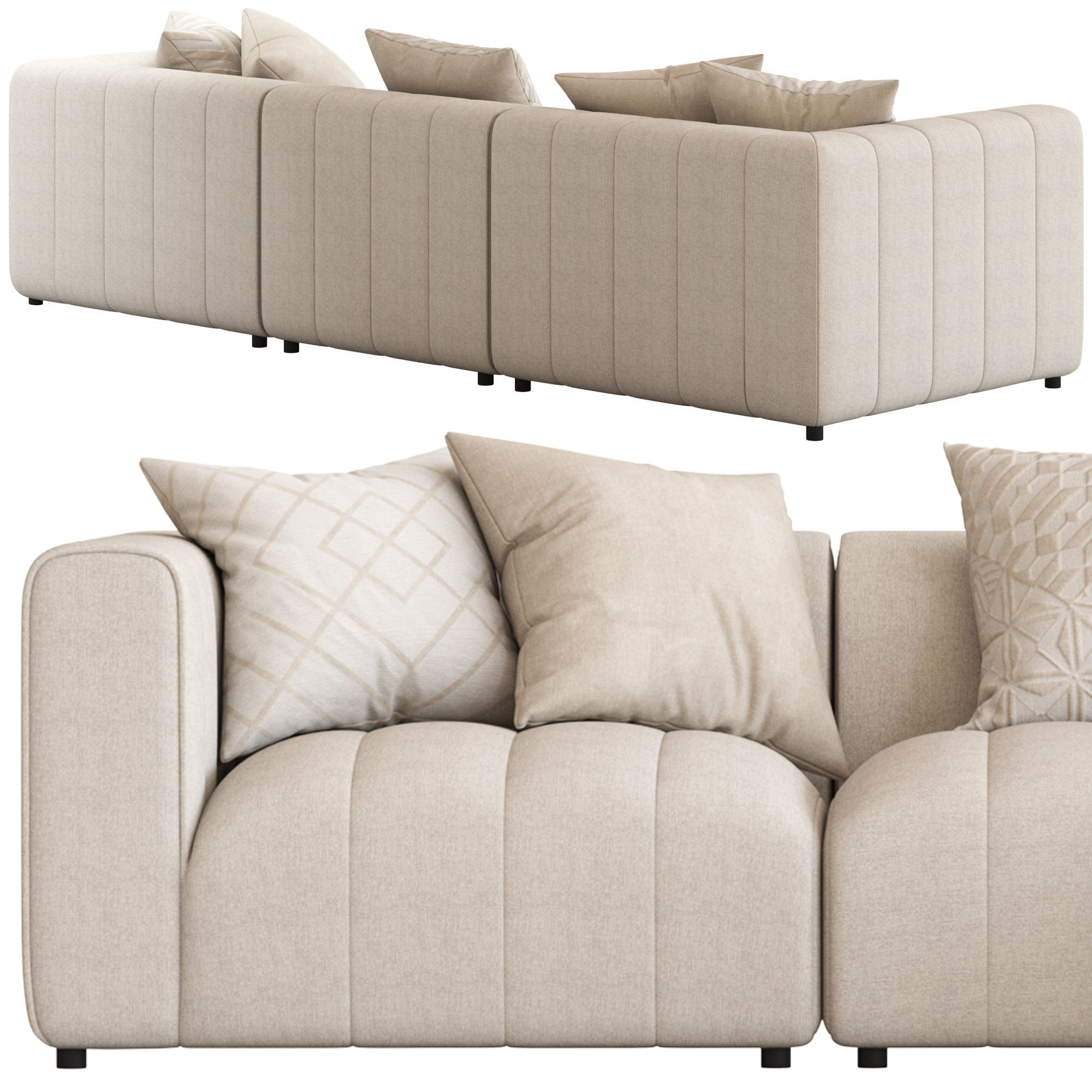 Coco Republic Oregon Modular Sofa1 3D model_3