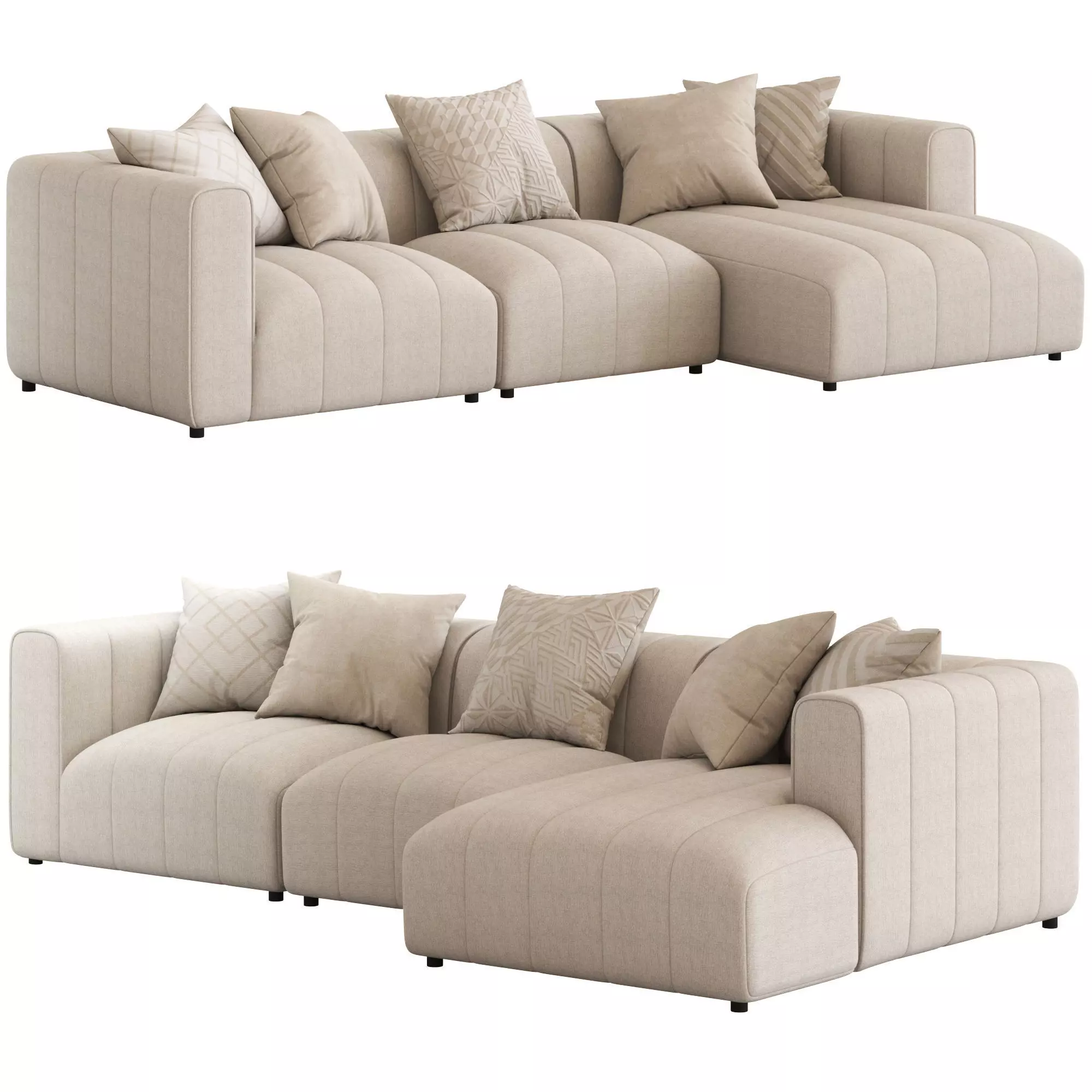 Coco Republic Oregon Modular Sofa1 3D model_0