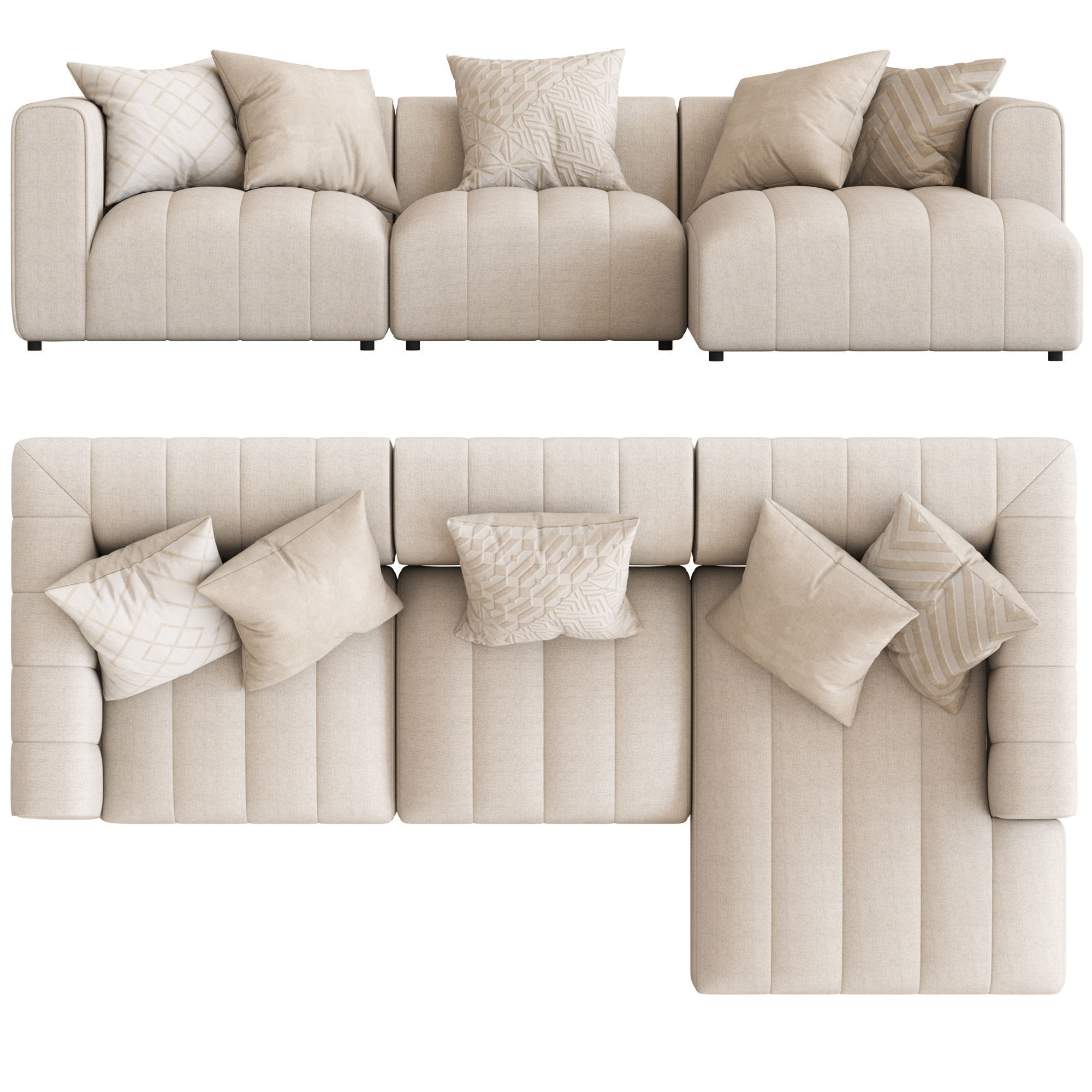 Coco Republic Oregon Modular Sofa1 3D model_5