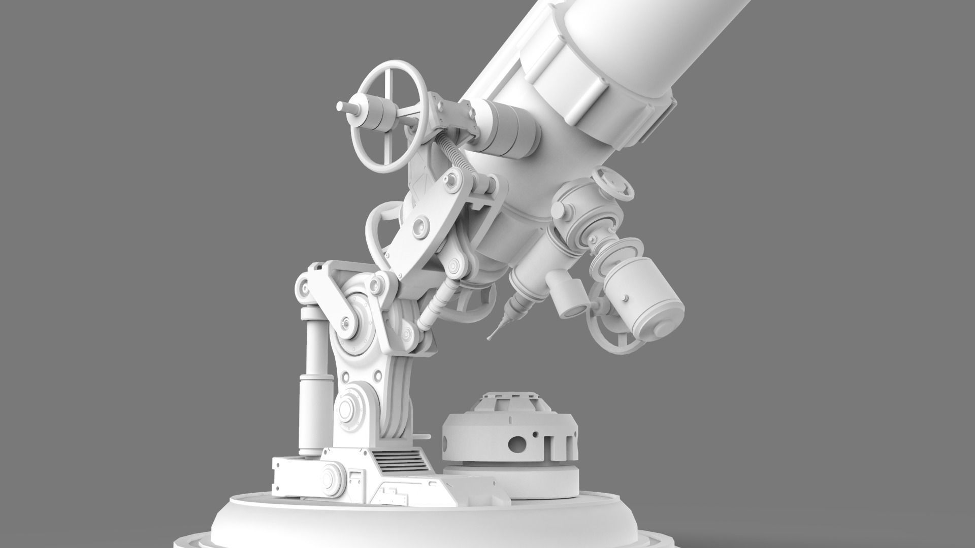 Astronomical Telescope - 4 - Untextured 3D model_1