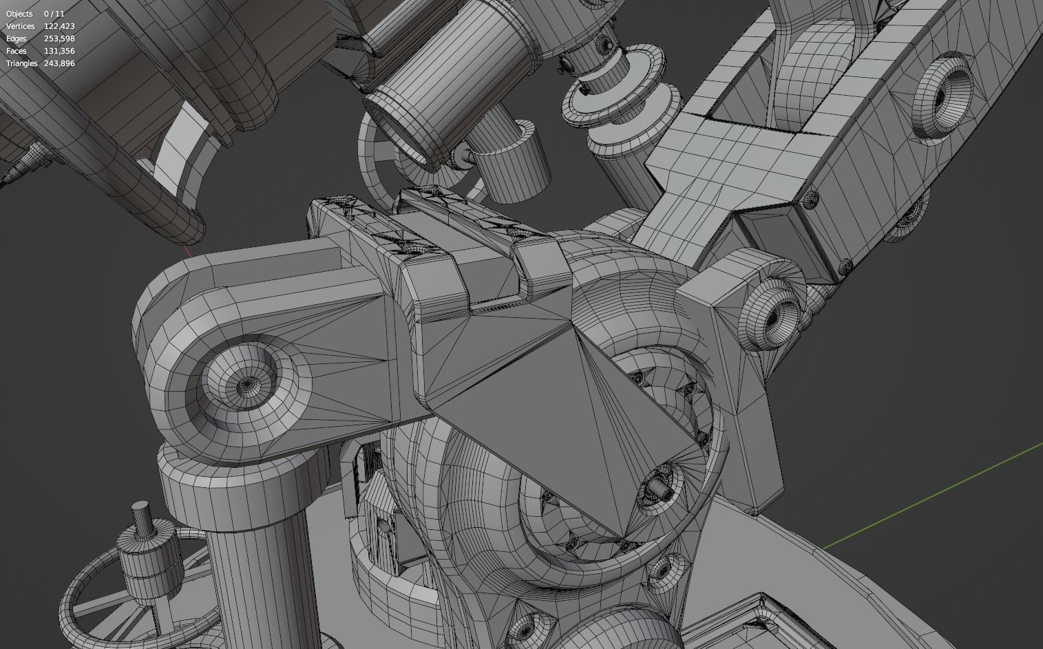 Astronomical Telescope - 4 - Untextured 3D model_13