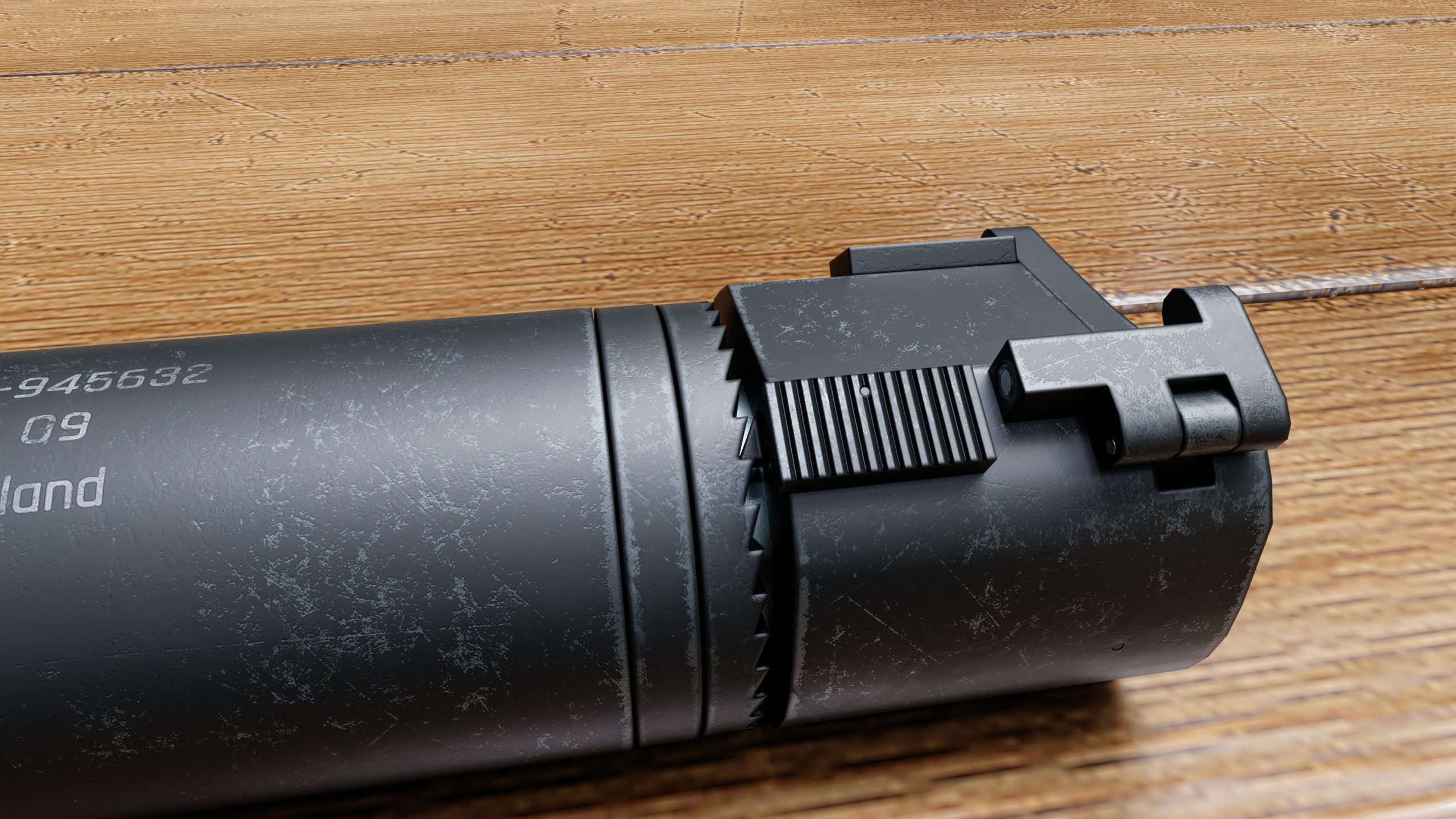 Rotex V suppressor Low-poly 3D model_3