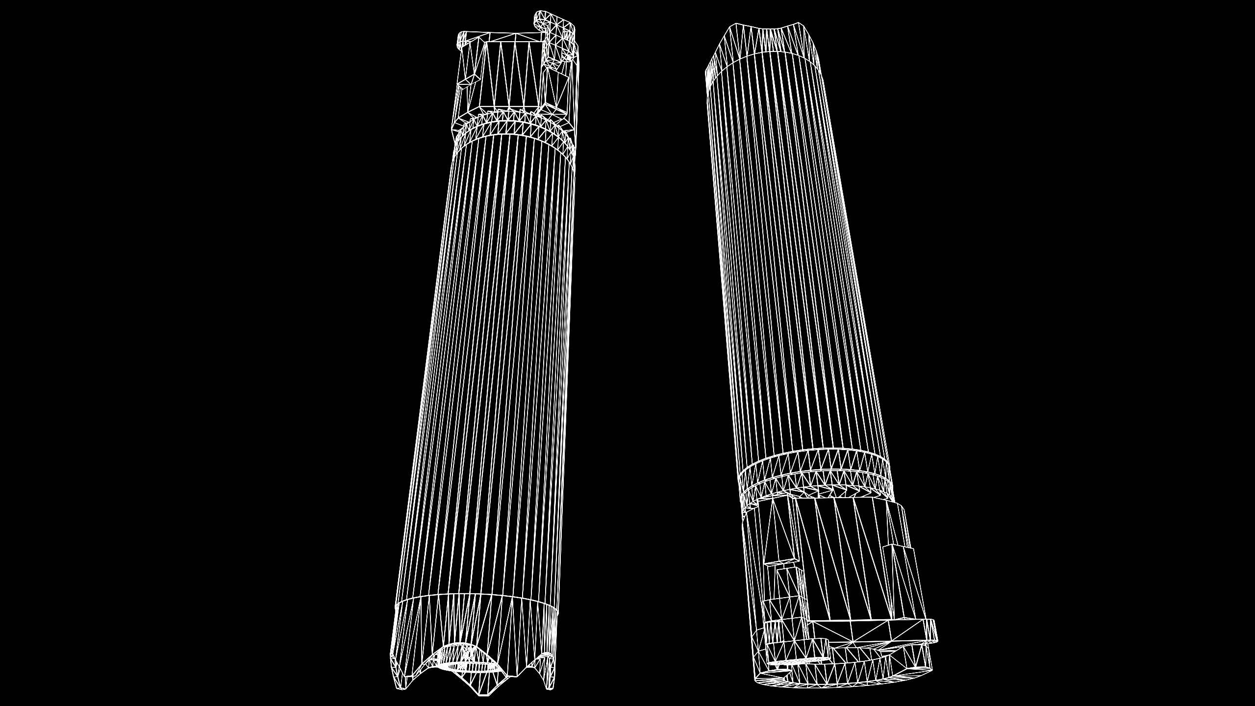 Rotex V suppressor Low-poly 3D model_7