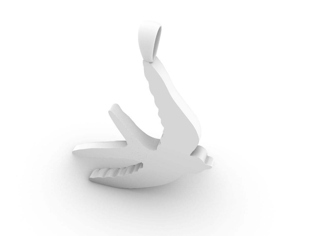 swallow pendant 3D print model_12