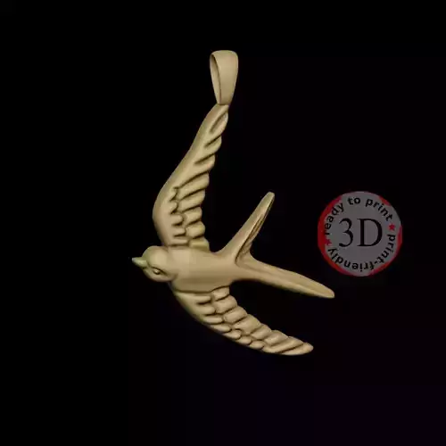  swallow pendant 3D print model