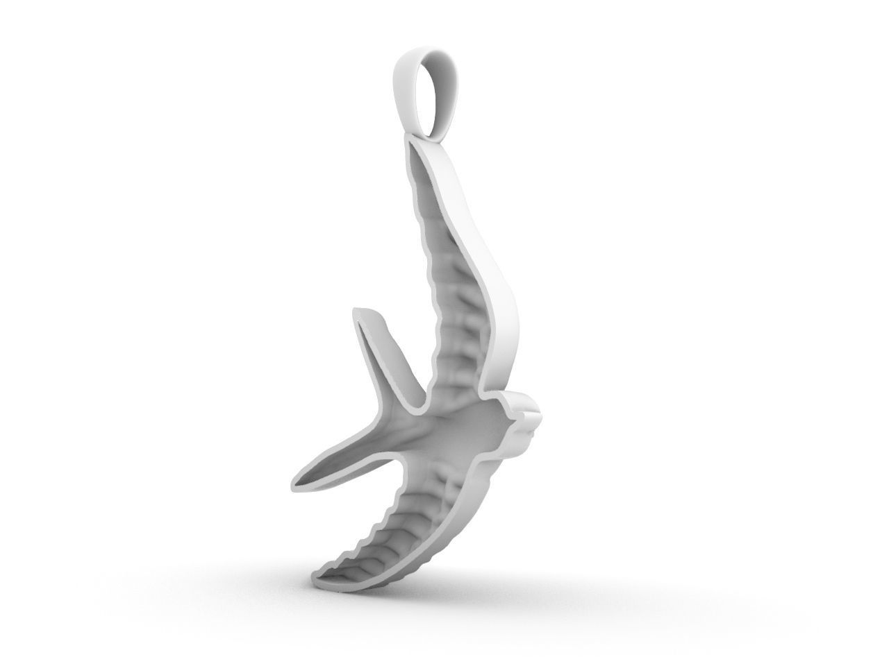 swallow pendant 3D print model_10
