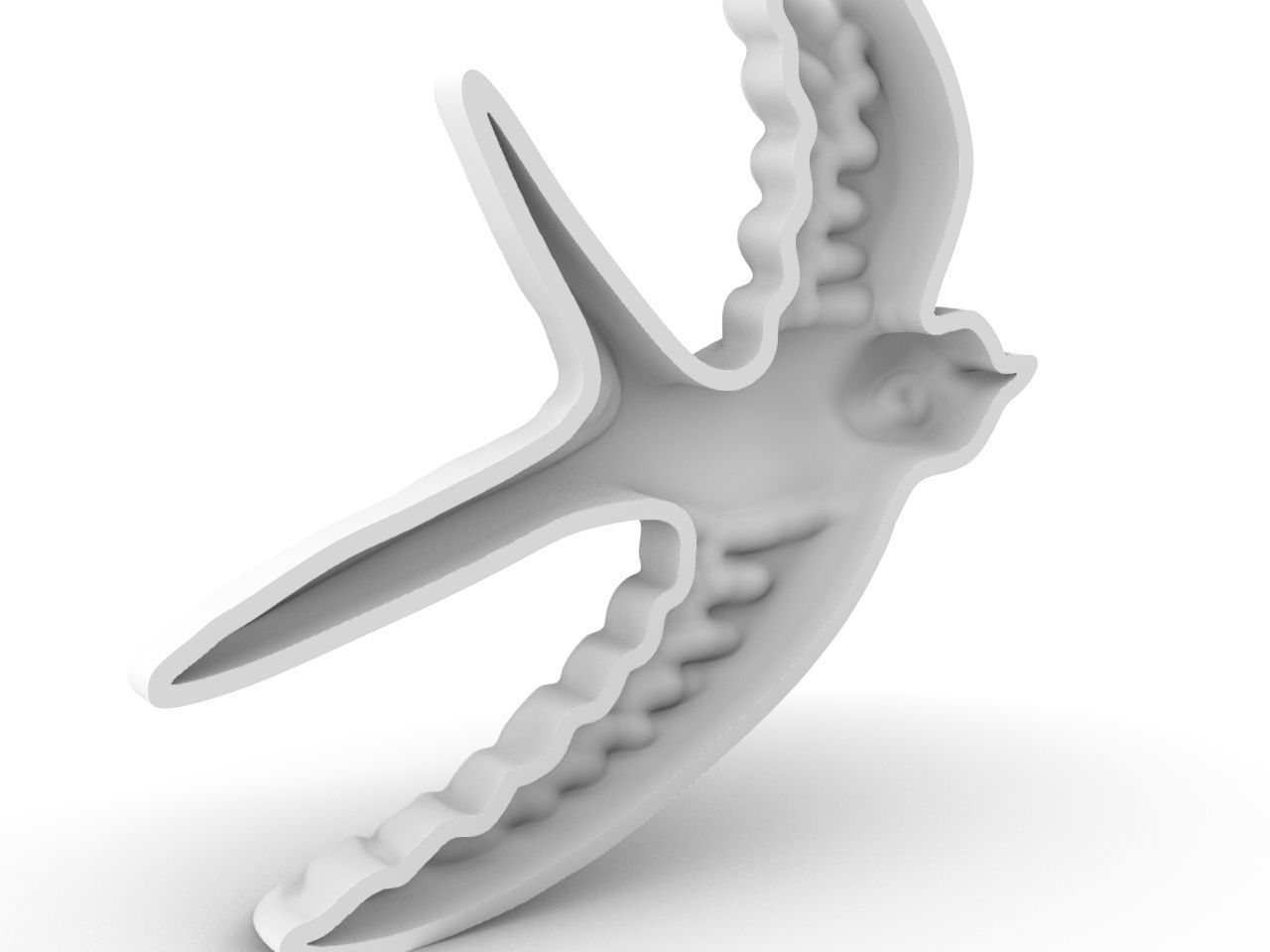 swallow pendant 3D print model_9