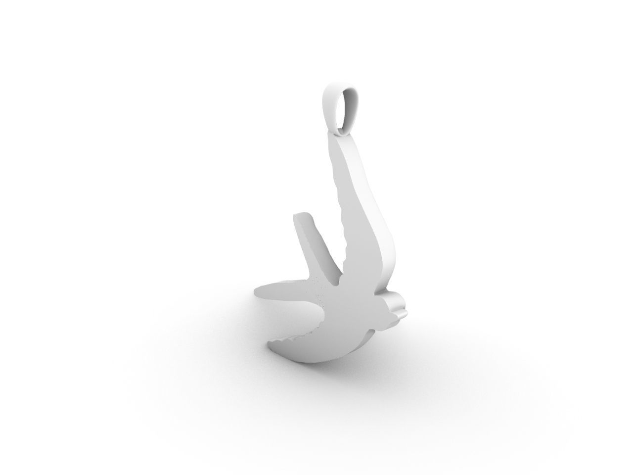 swallow pendant 3D print model_11