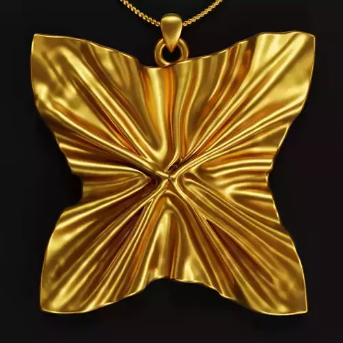 Wrinkled Cloth Cross Square  3D print model