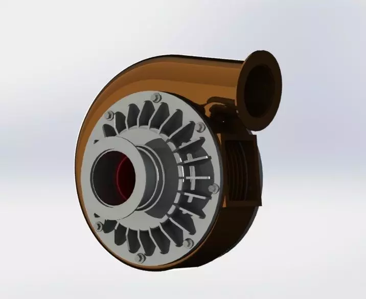 Car turbo 3D model_0