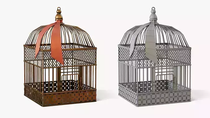 Birdcage Flapper Style Low-poly 3D model