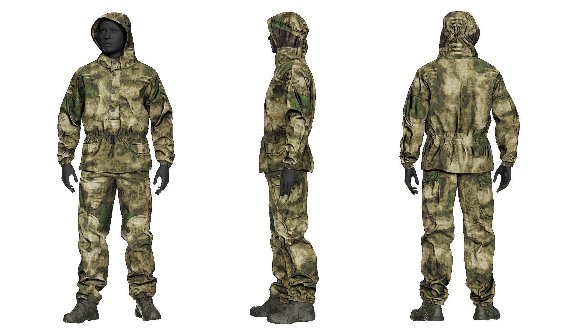 3D model BARS 6Sh122 Ratnik Reversible Suit VR / AR / low-poly
