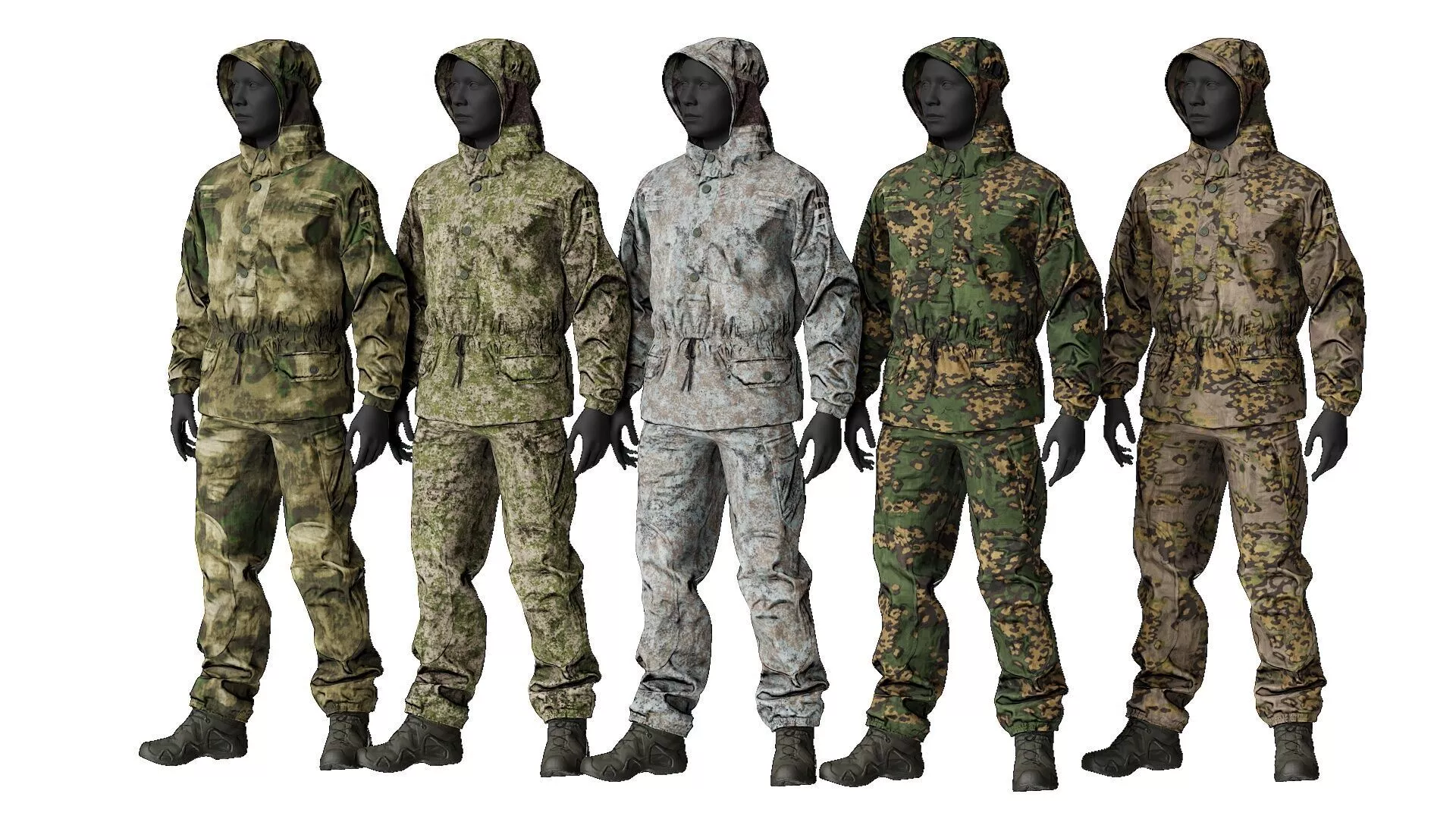 3D model BARS 6Sh122 Ratnik Reversible Suit VR / AR / low-poly