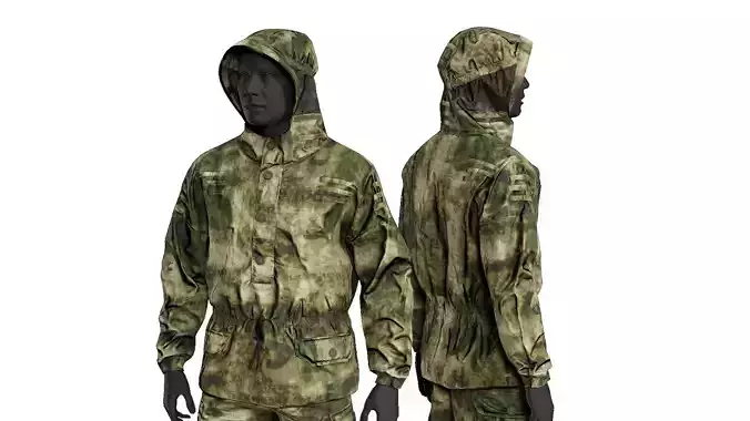 BARS 6Sh122 Ratnik Reversible Suit Low-poly 3D model