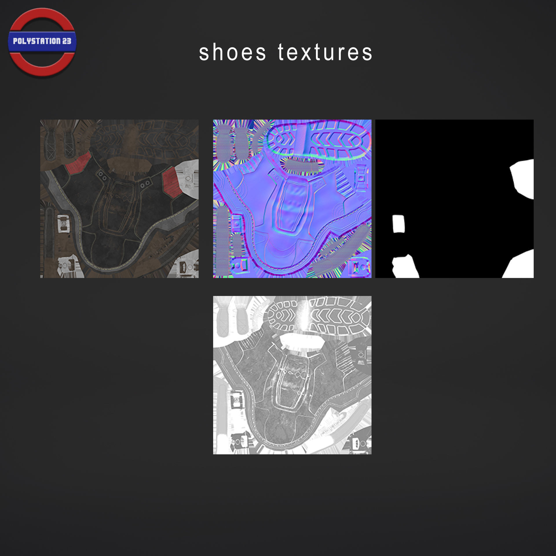 Sci fi pants v1 game ready Low-poly 3D model_11