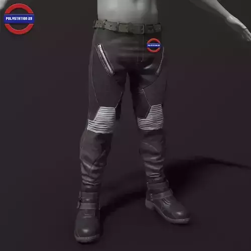 Sci fi pants v1 game ready Low-poly 3D model