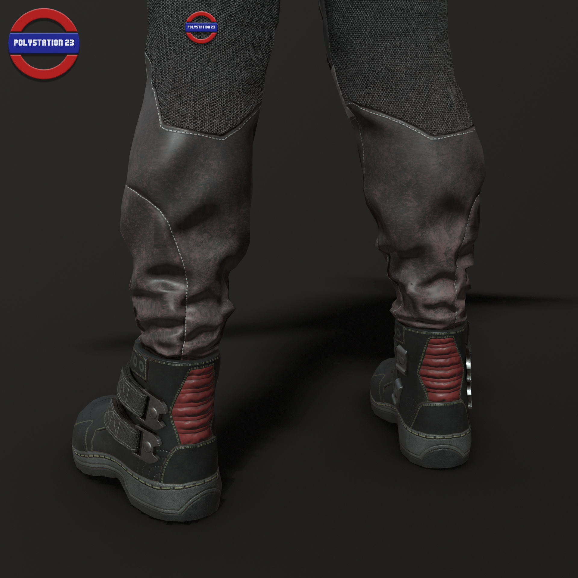 Sci fi pants v1 game ready Low-poly 3D model_6