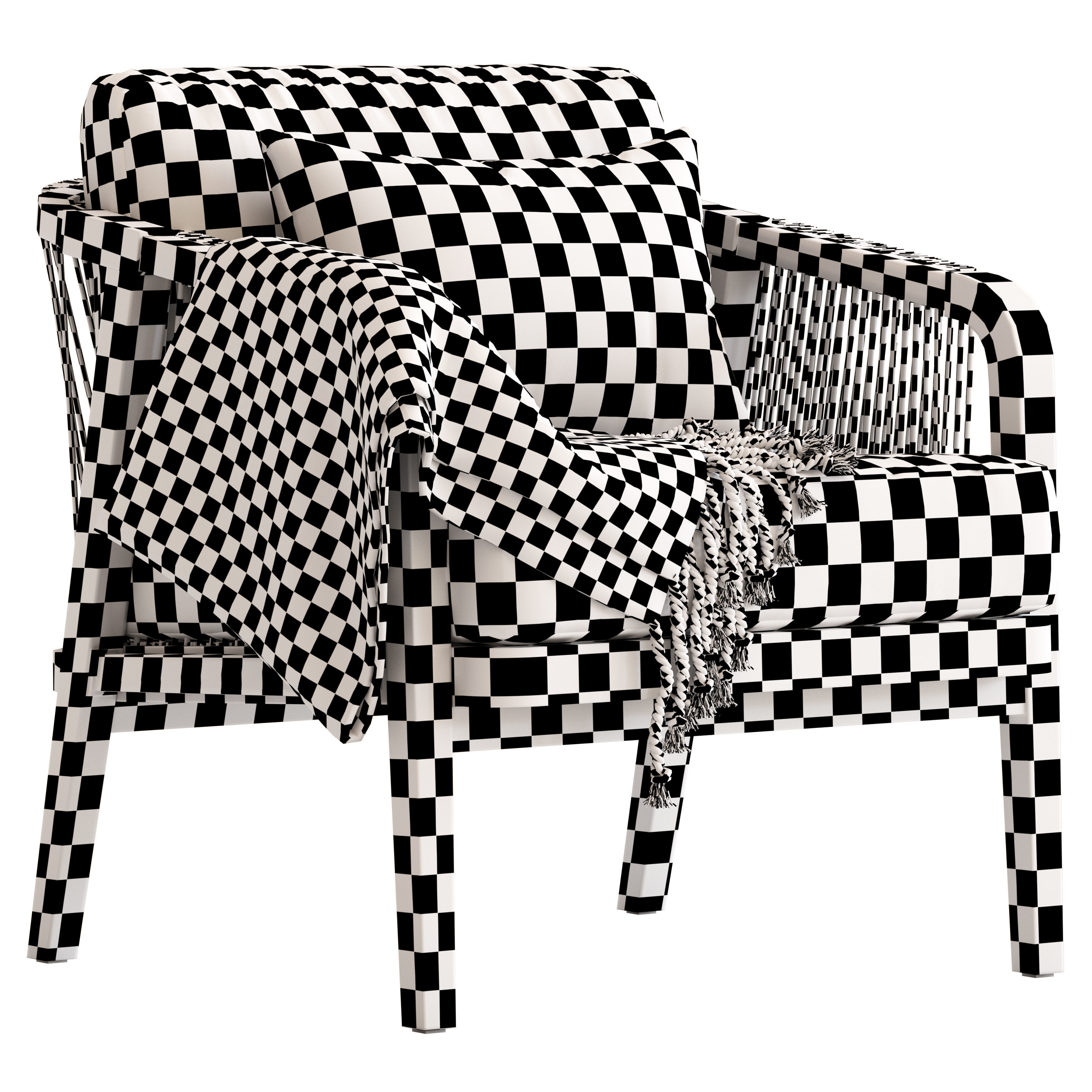 Coco Republic St Joseph Armchair  3D model_7