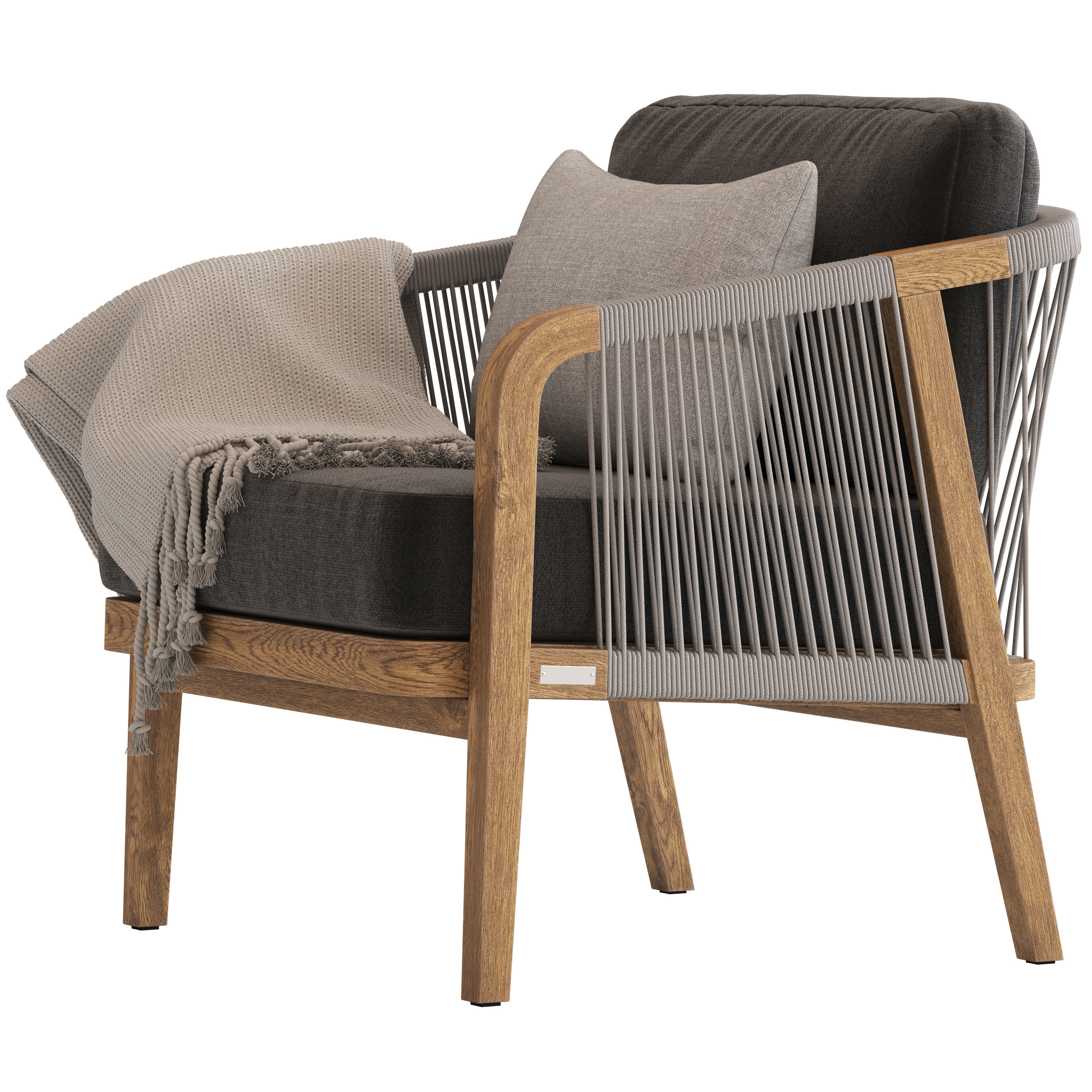 Coco Republic St Joseph Armchair  3D model_1