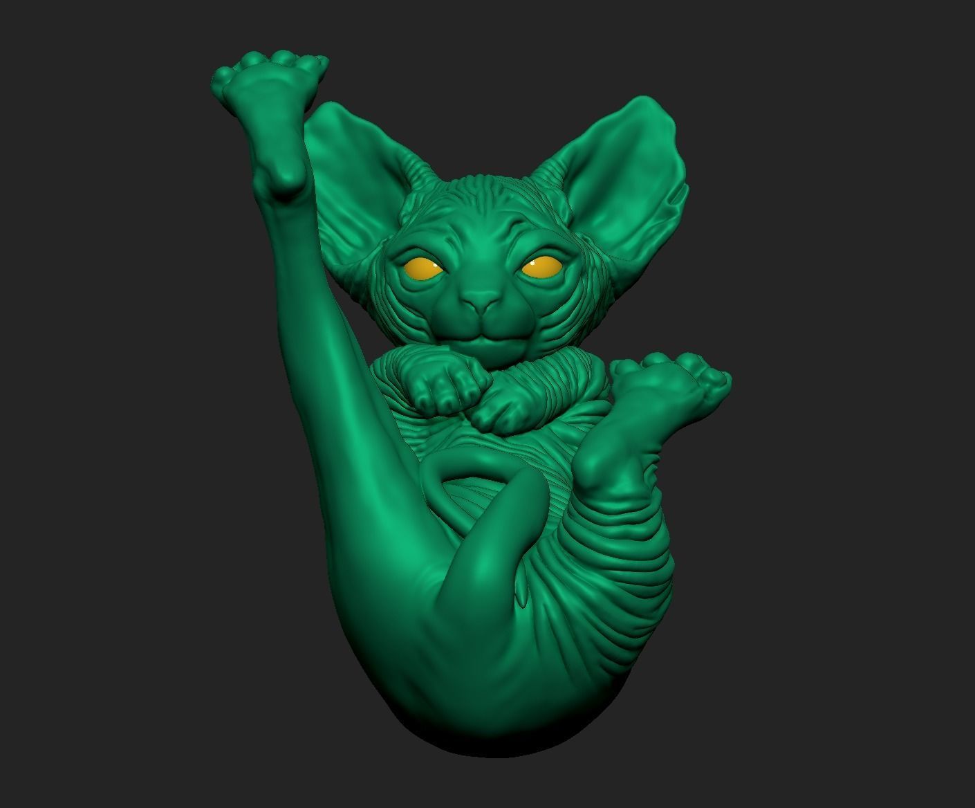 Baby Sphynx Cat 3D print model_7
