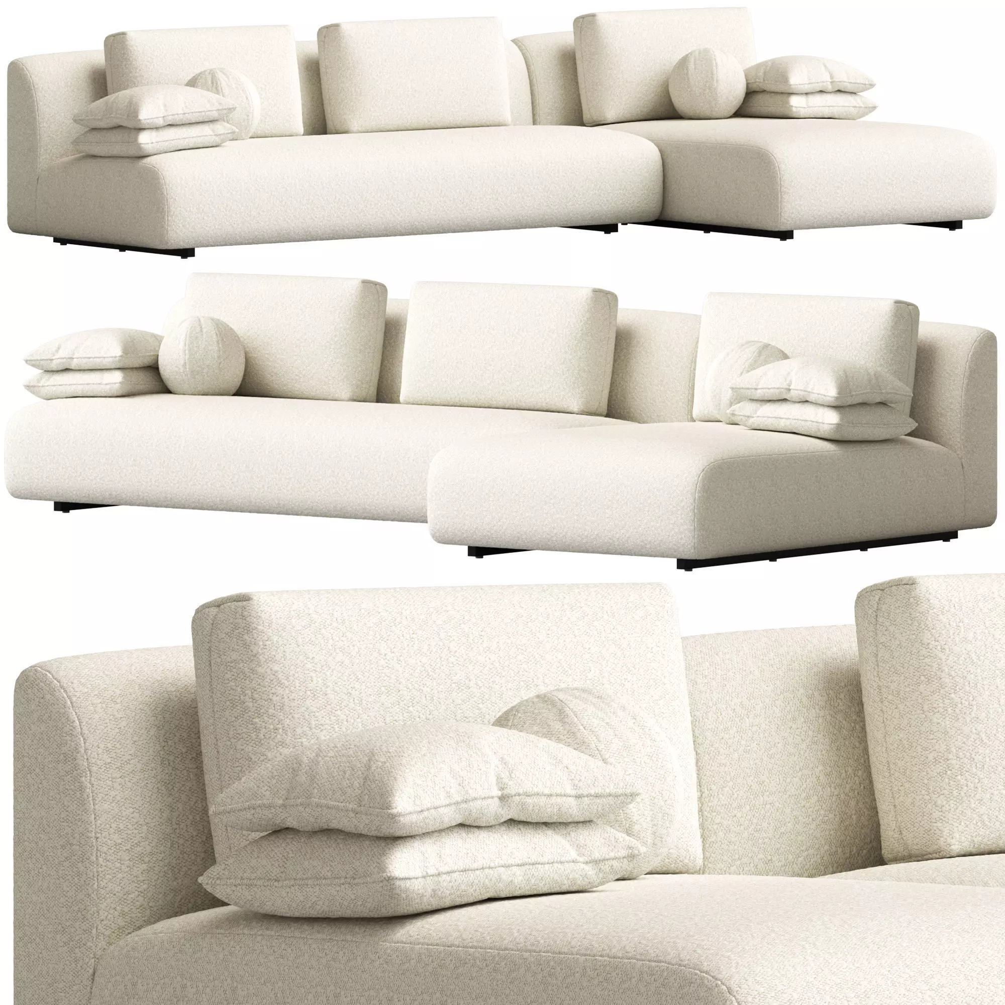 Coco Republic Tamsin Modular Sofa 3D model_0