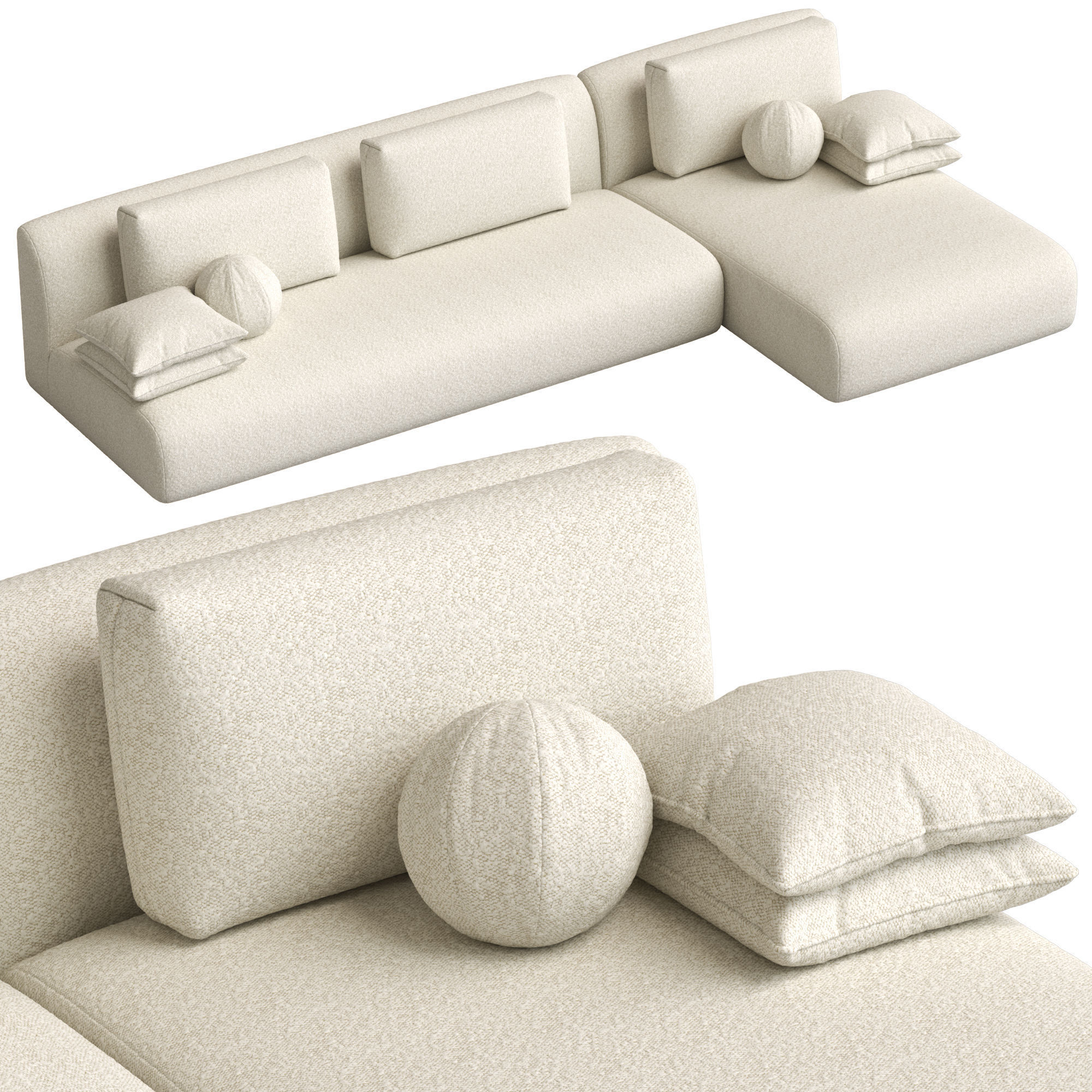 Coco Republic Tamsin Modular Sofa 3D model_1