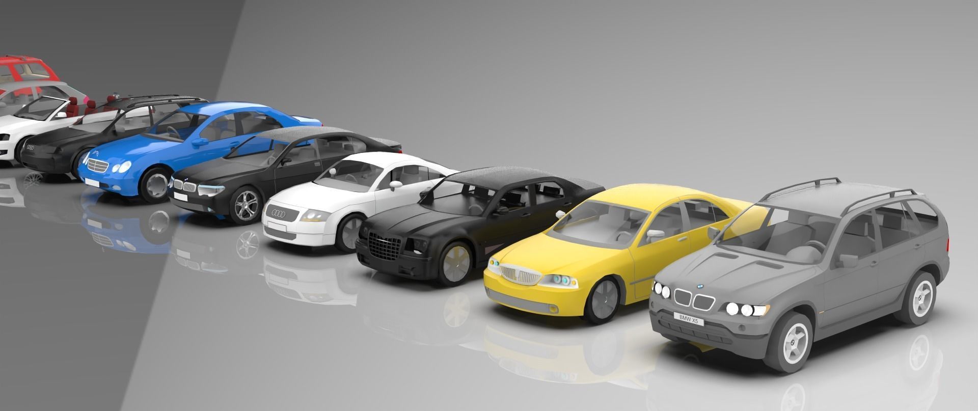 Low-Poly cars Low-poly 3D model_6