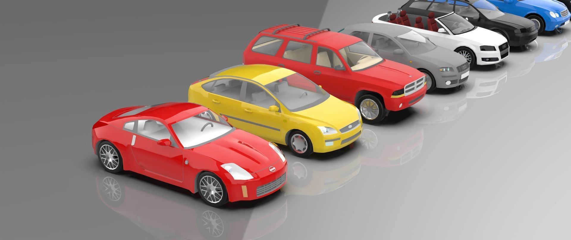 Low-Poly cars Low-poly 3D model_4