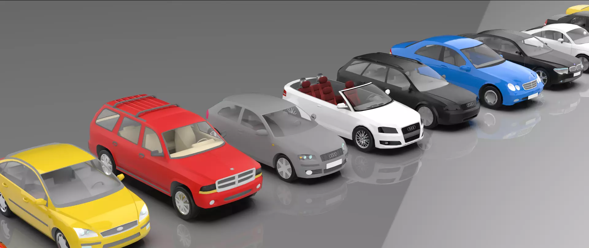 Low-Poly cars Low-poly 3D model_0