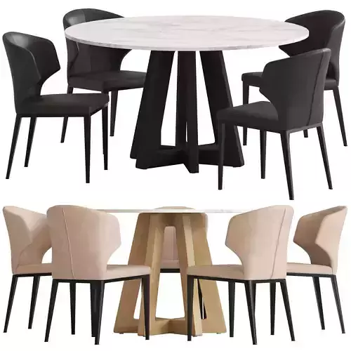 Coco Republic Franco Chair and Montara Table