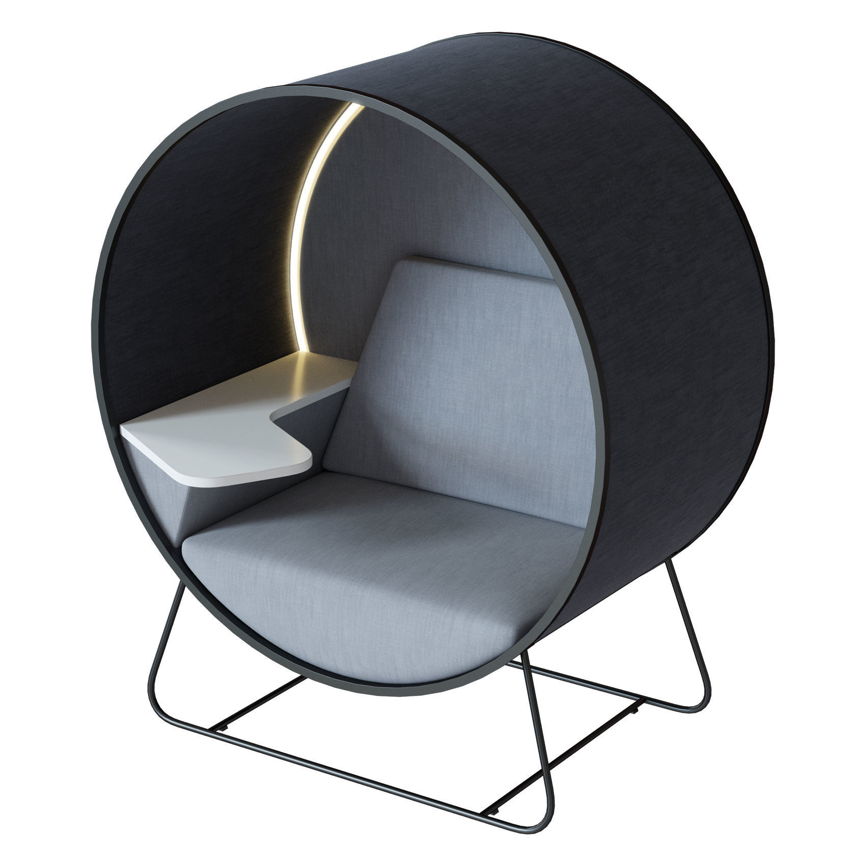 Office cubicle Connection Kuppel 3D model_1