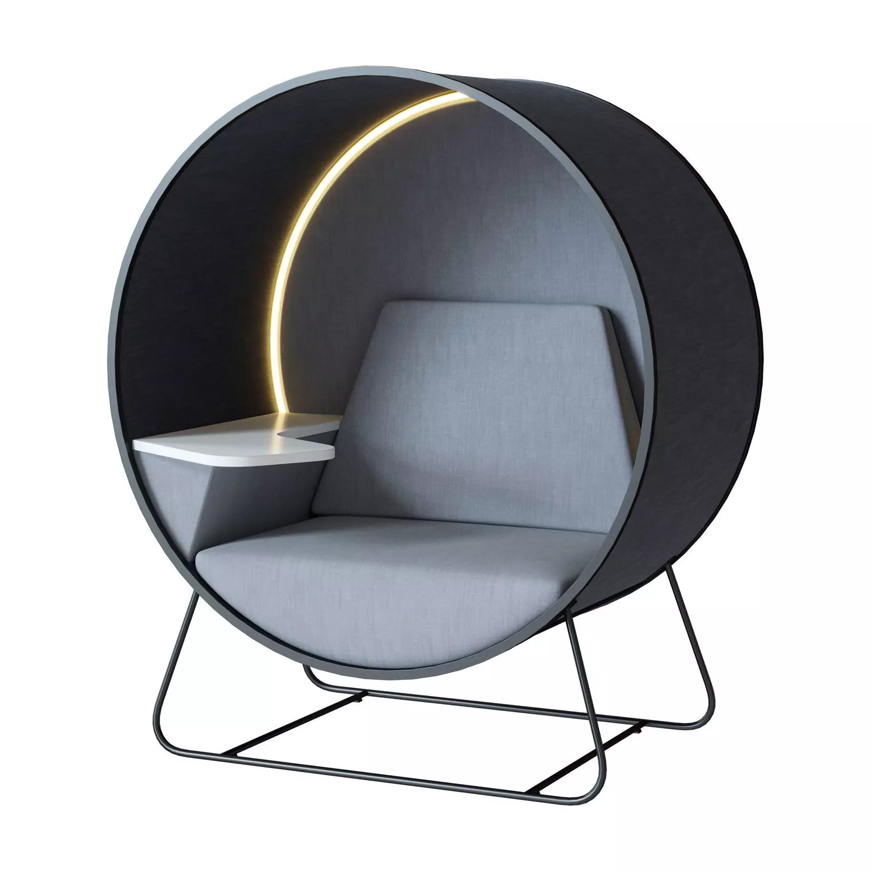 Office cubicle Connection Kuppel 3D model_0