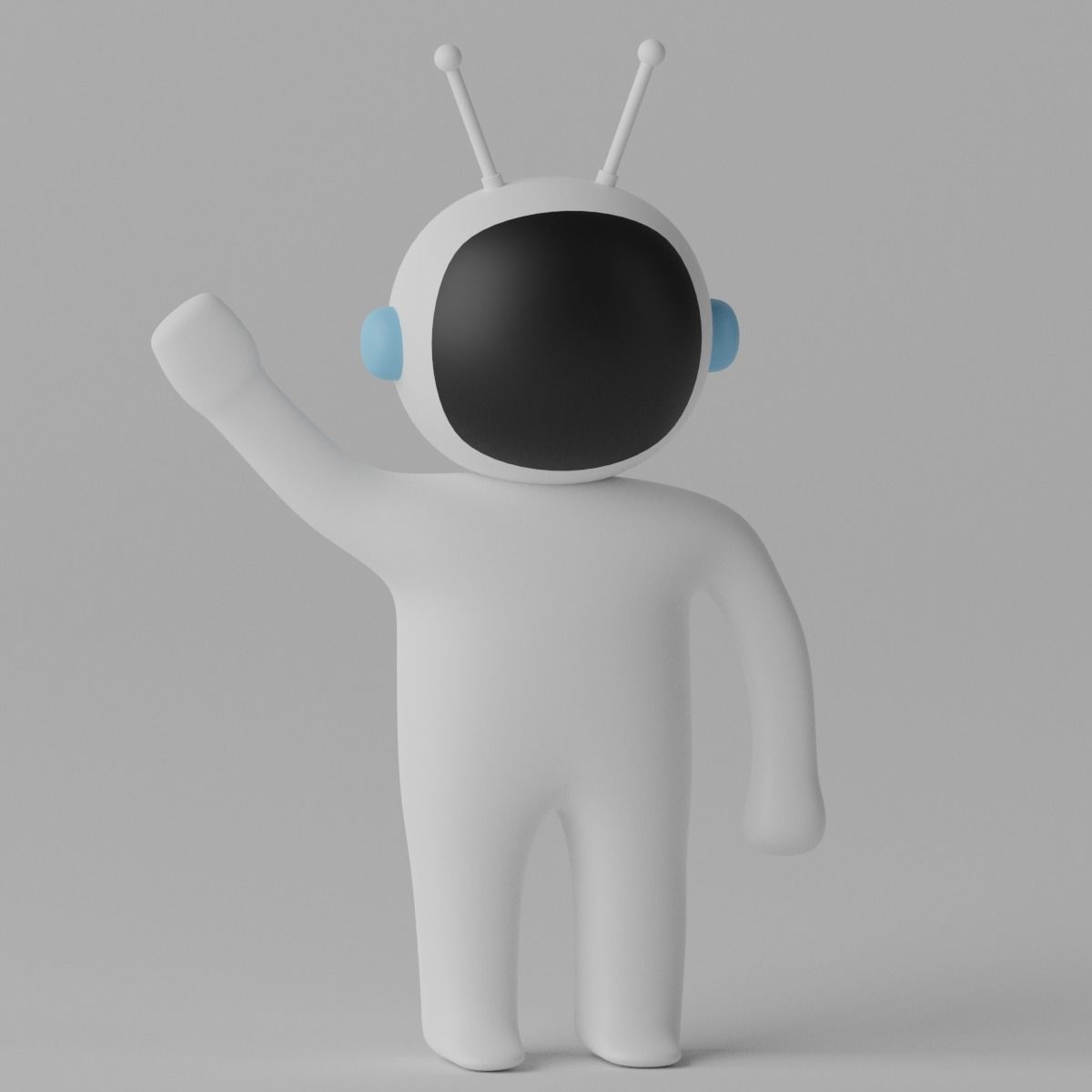 Cartoon Astronaut 3D model_11
