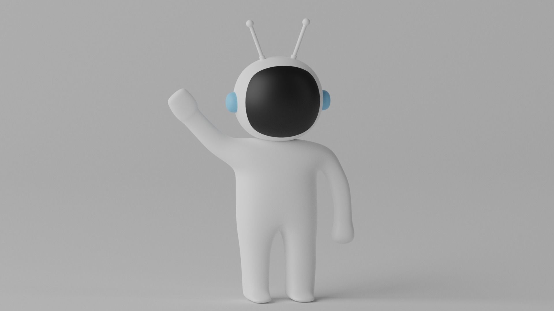Cartoon Astronaut 3D model_1