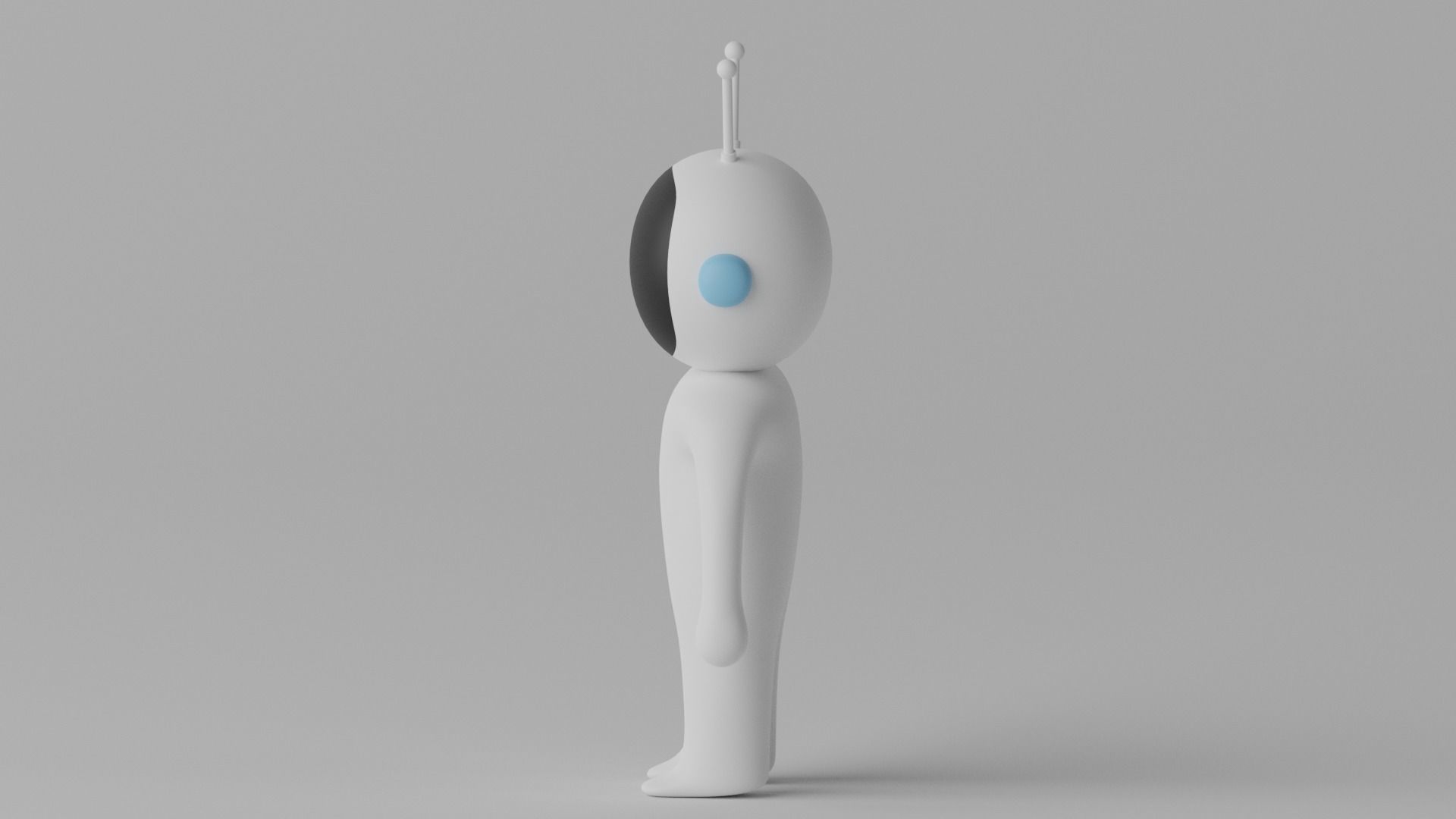 Cartoon Astronaut 3D model_4