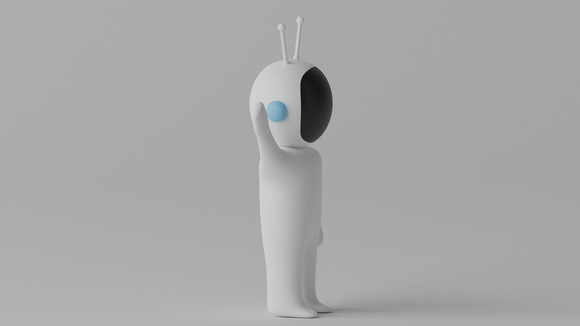 Cartoon Astronaut 3D model_8