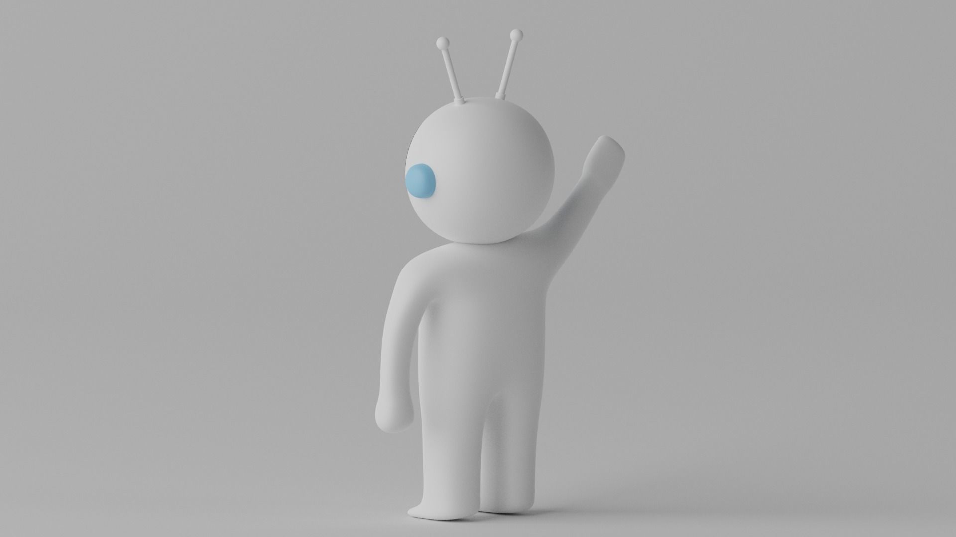 Cartoon Astronaut 3D model_5