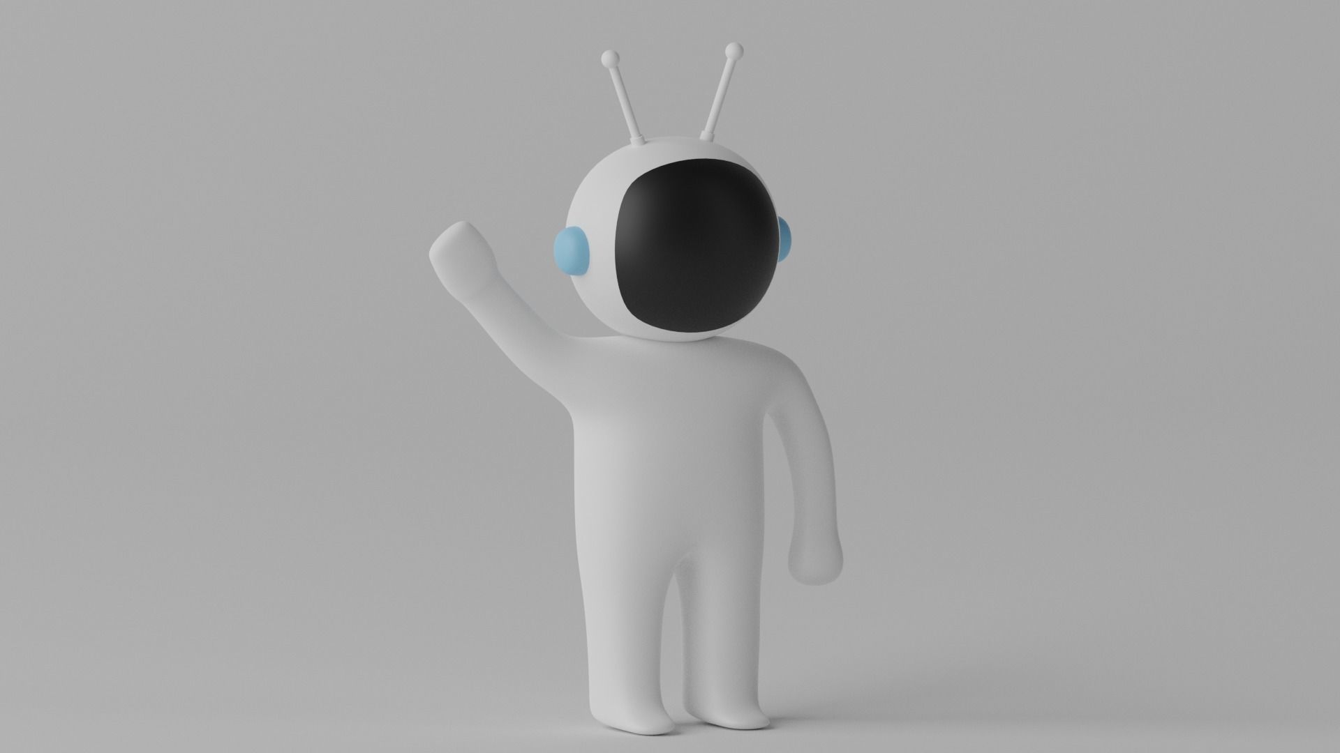 Cartoon Astronaut 3D model_9