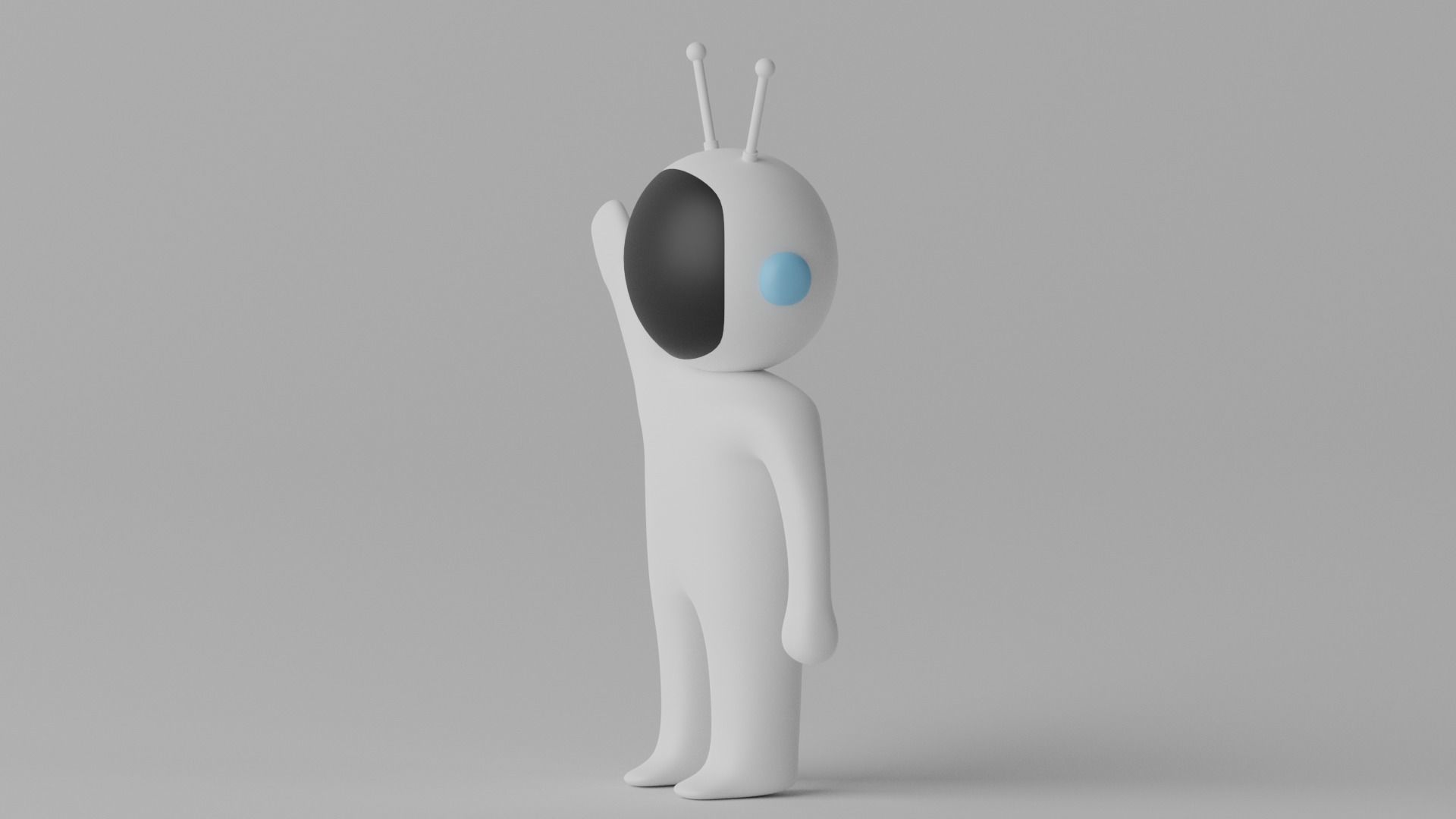 Cartoon Astronaut 3D model_3