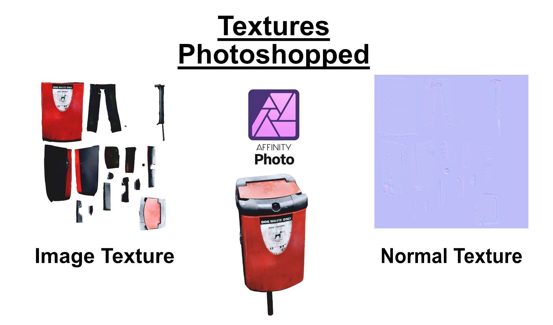 Park Dog Bin - 8K UHD - 3D Scan Model Low-poly 3D model_8