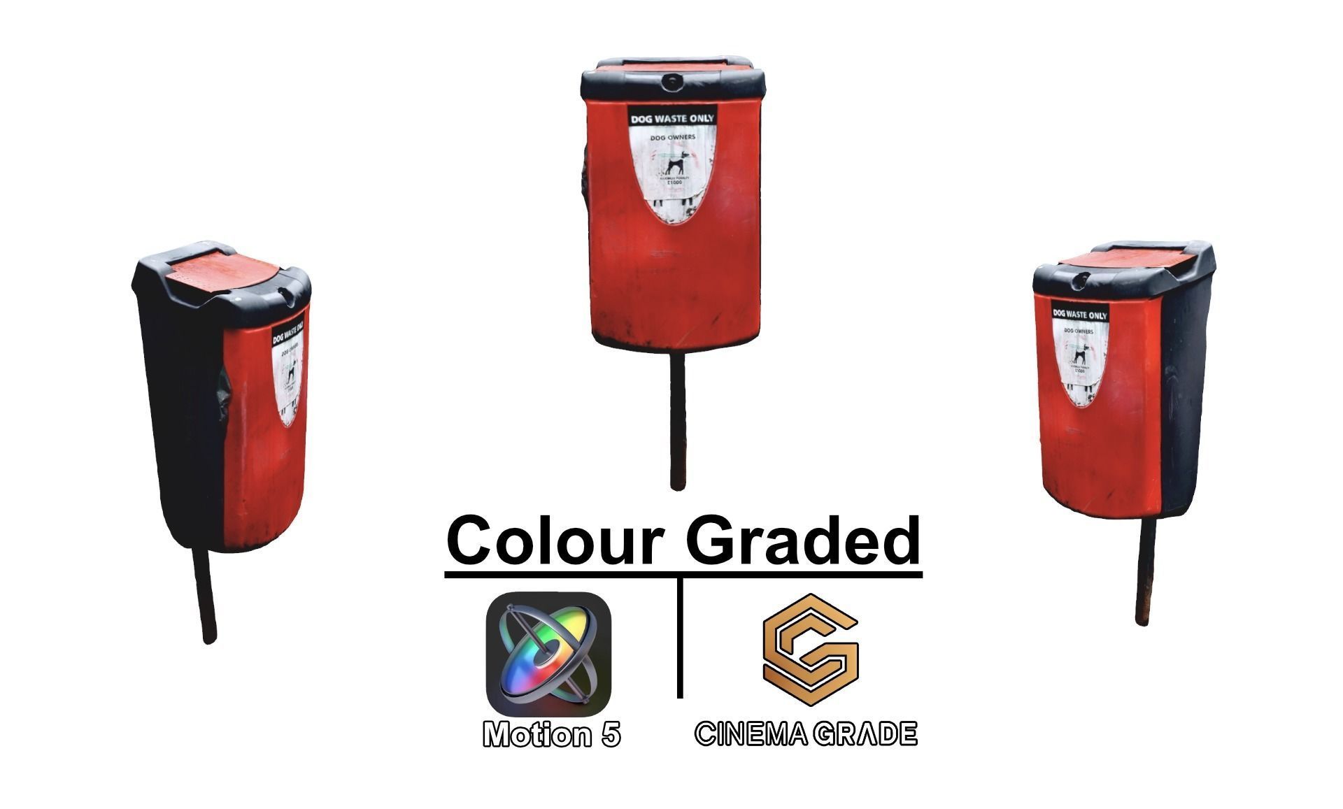 Park Dog Bin - 8K UHD - 3D Scan Model Low-poly 3D model_9