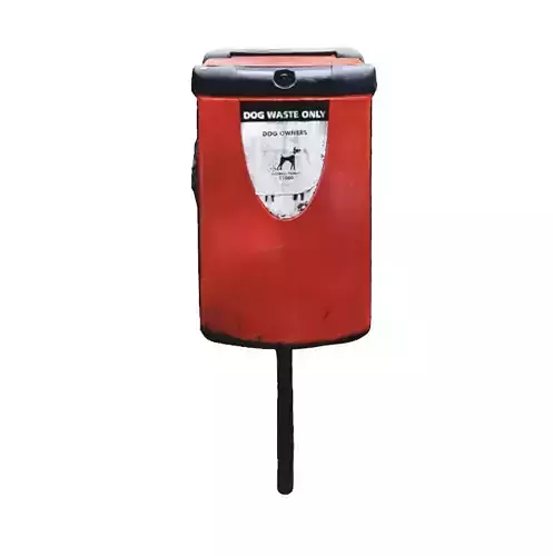 Park Dog Bin - 8K UHD - 3D Scan Model 