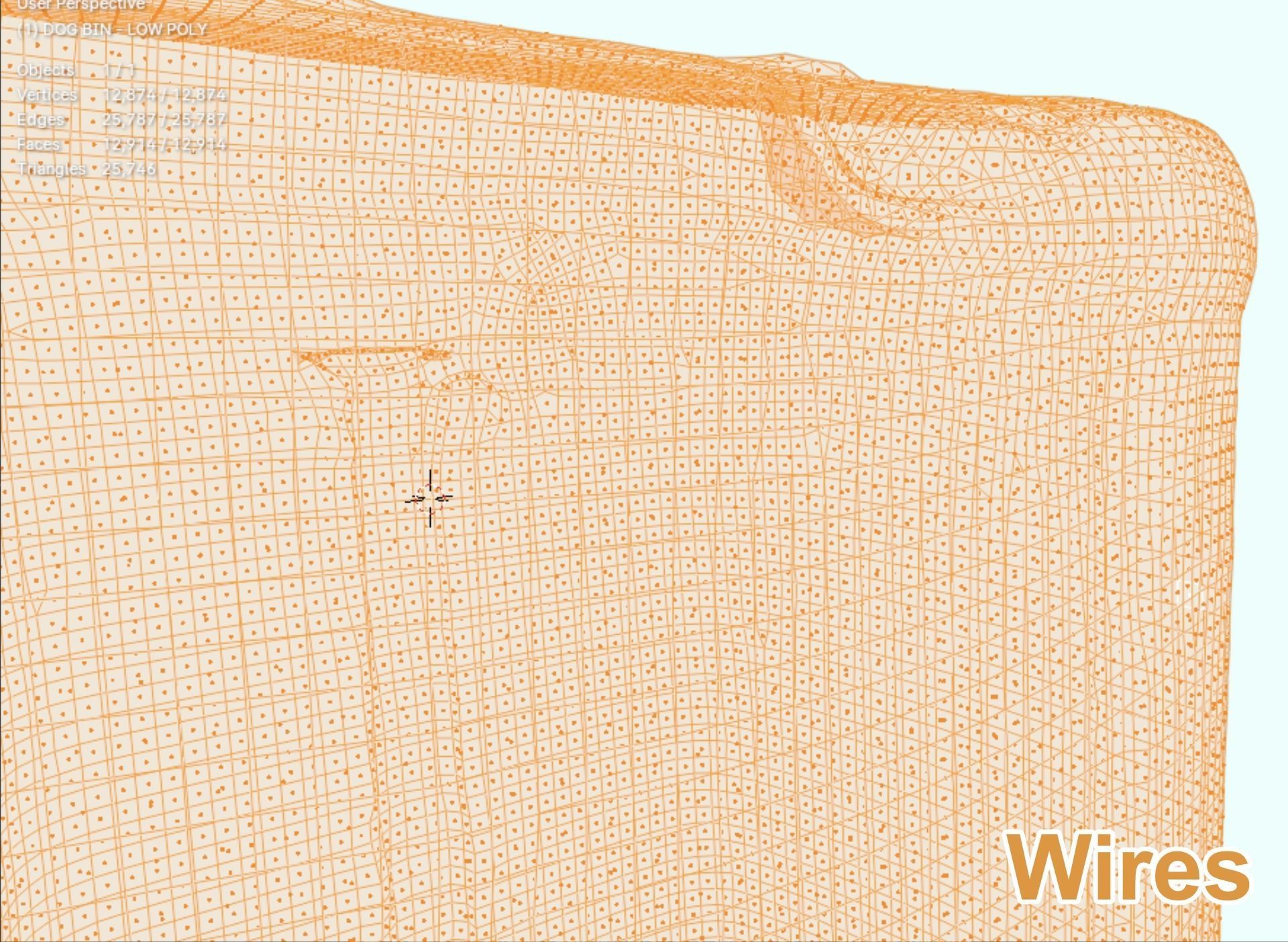 Park Dog Bin - 8K UHD - 3D Scan Model Low-poly 3D model_10