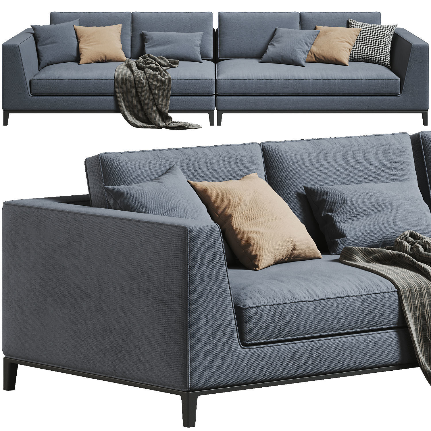 Lucrezia  Sofa 2 Elements 3D model_1