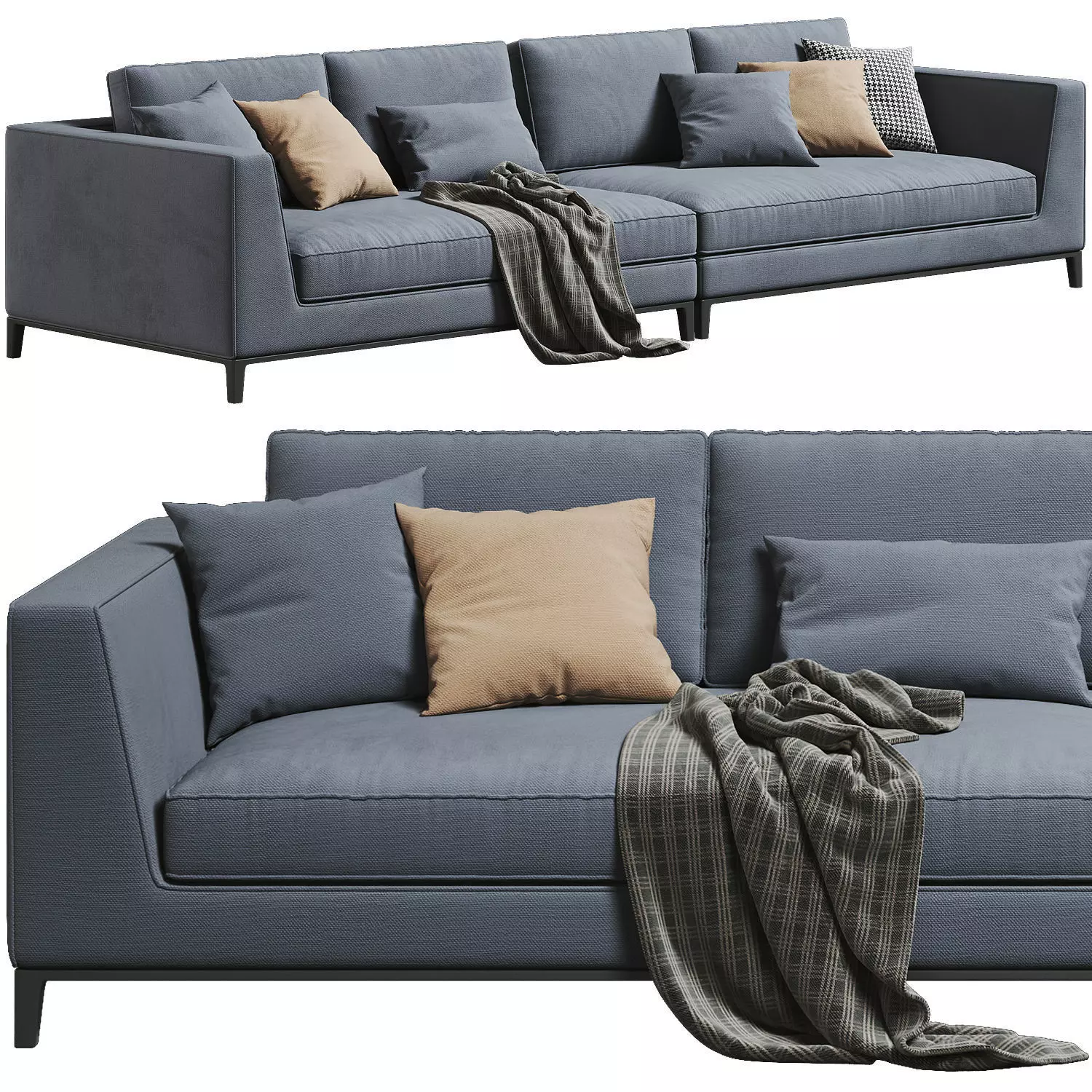 Lucrezia  Sofa 2 Elements 3D model_0