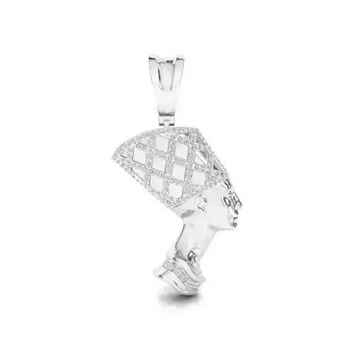 Diamond Egyptian Queen Cleopatra Pendant 