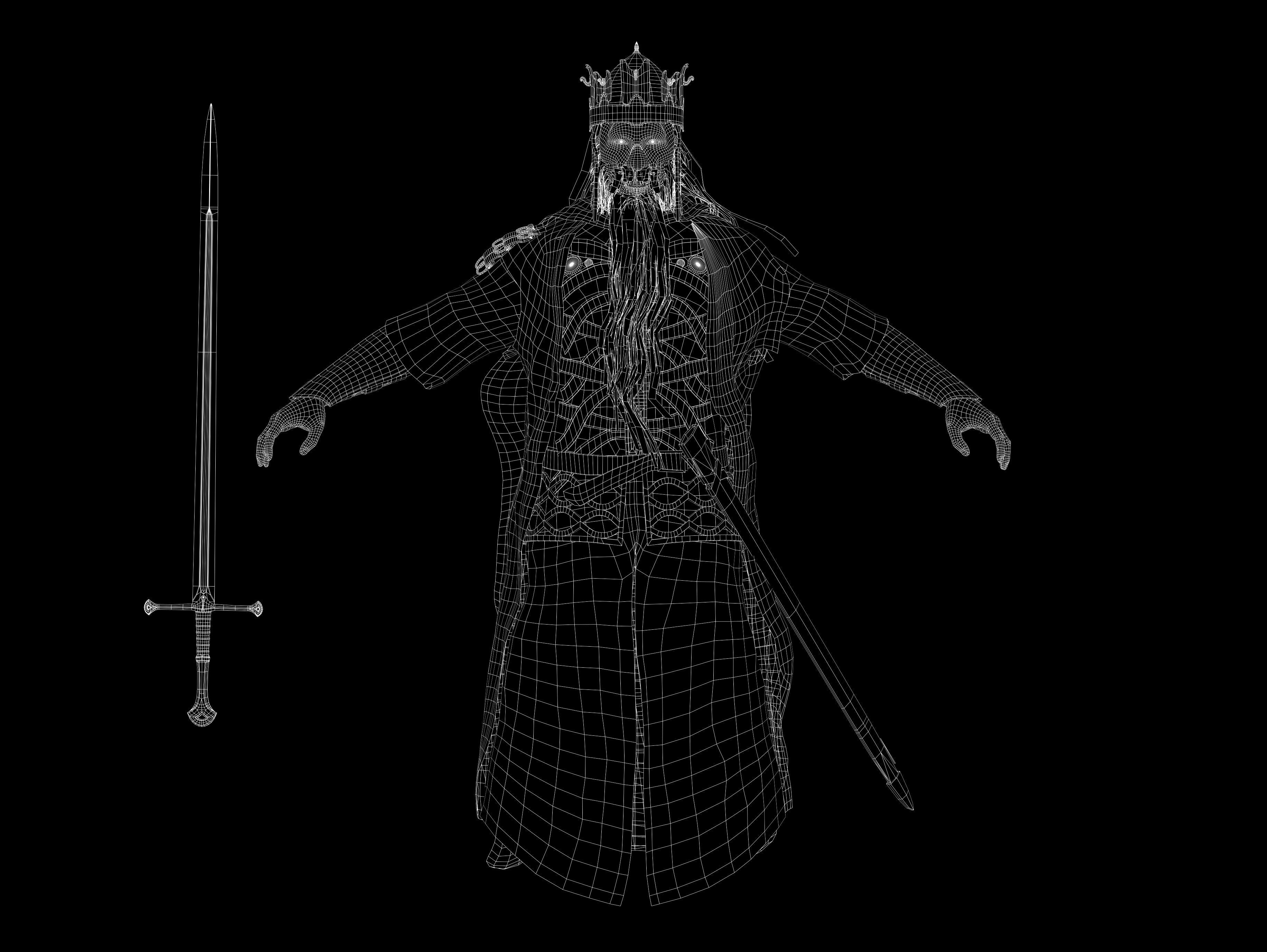 King of the Dead Low-poly 3D model_10