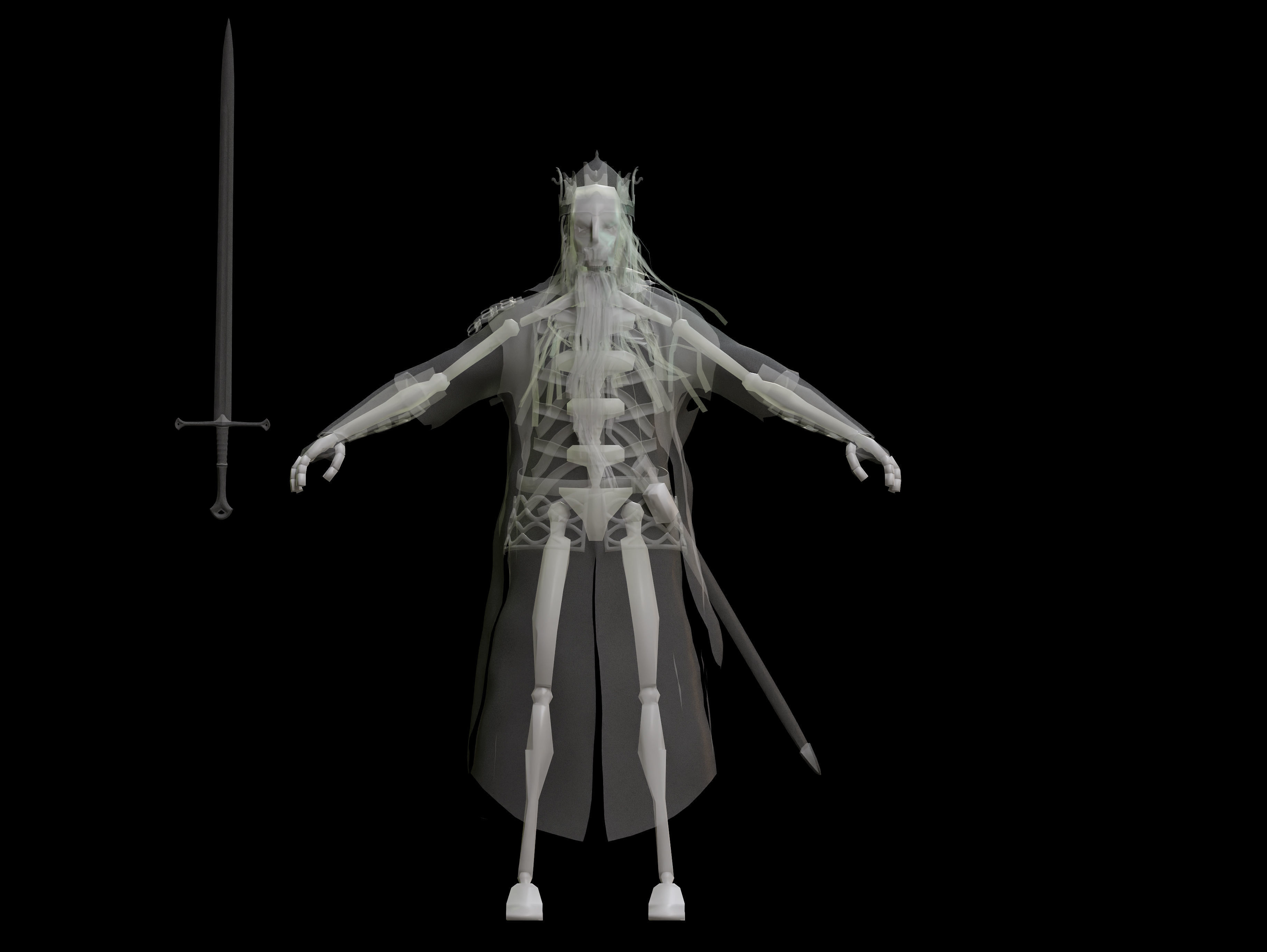 King of the Dead Low-poly 3D model_9