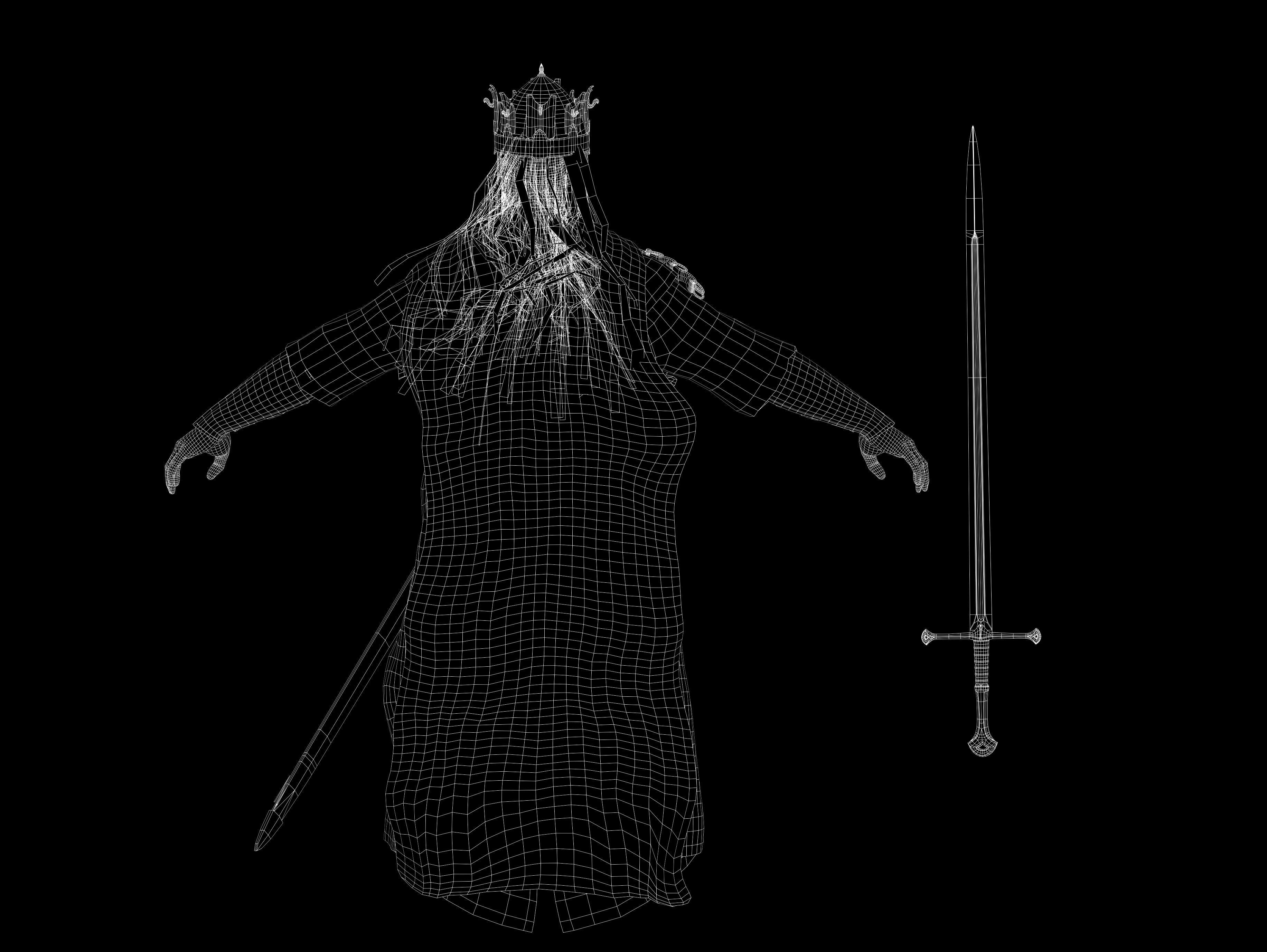 King of the Dead Low-poly 3D model_11